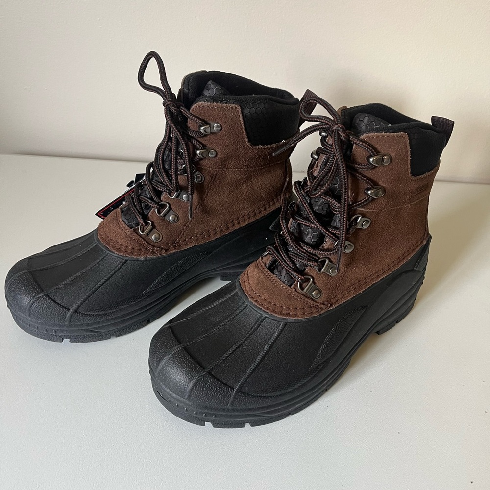 Totes Winter Boots - Waterproof - Size 8 - Brock Chocolate